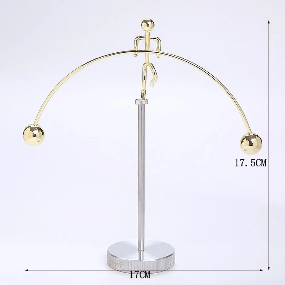 Stainless Steel Balance Ball Toy Creative Pendulum Cradle Iron Man Ornaments Decompression Desk Toy Early Education Tools Gifts