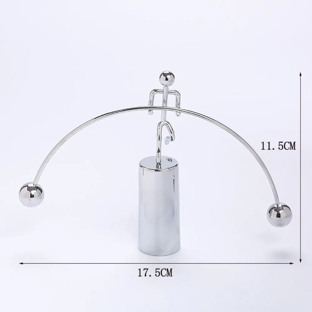 Stainless Steel Balance Ball Toy Creative Pendulum Cradle Iron Man Ornaments Decompression Desk Toy Early Education Tools Gifts