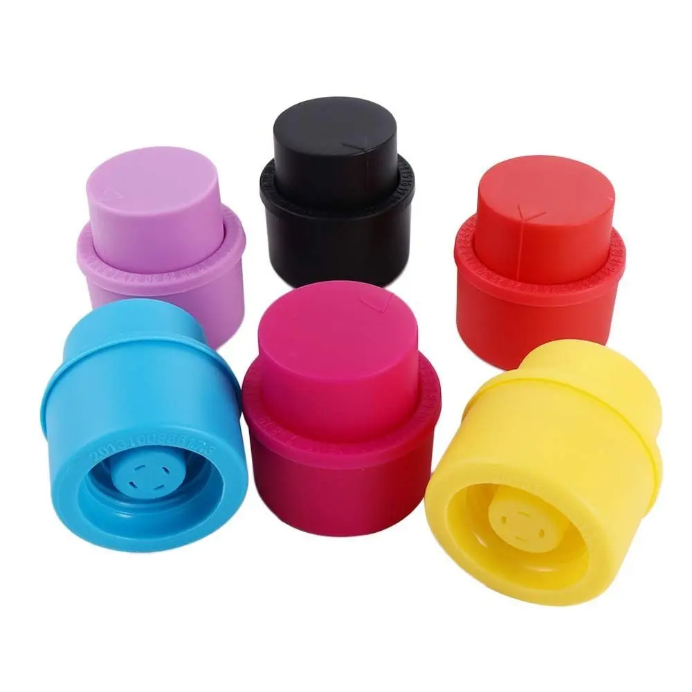 2pcs/Set Bottle Stopper Inflatable Airtight Soda Cap Frizzy Drink Sealer Caps Reusable Bottle Pump Cover Carbonation Keeper