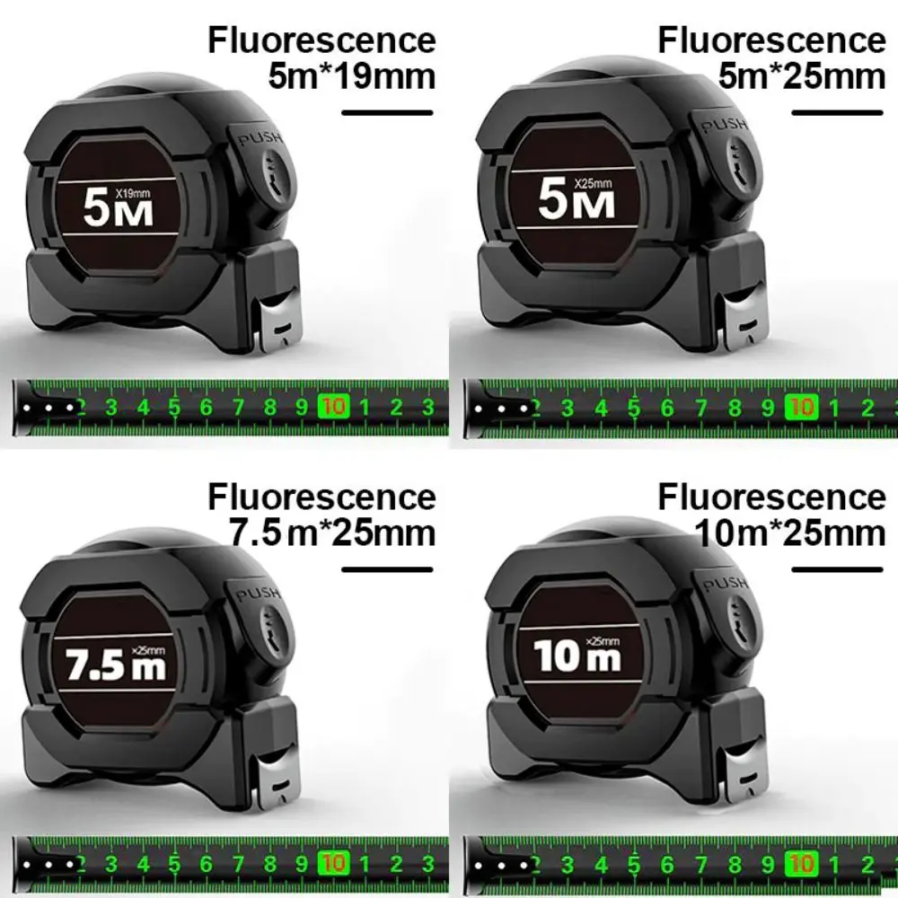 Fluorescent Steel Tape Measure Precision Measuring Tape 5/7.5/10 Metric Measure