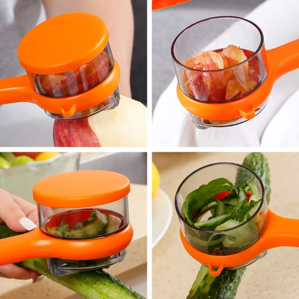 Multifunctional Peeler With Storage Box Manual Apple Peeling Cutter Portable Veggie Potatoes Peelers Kitchen Accessories