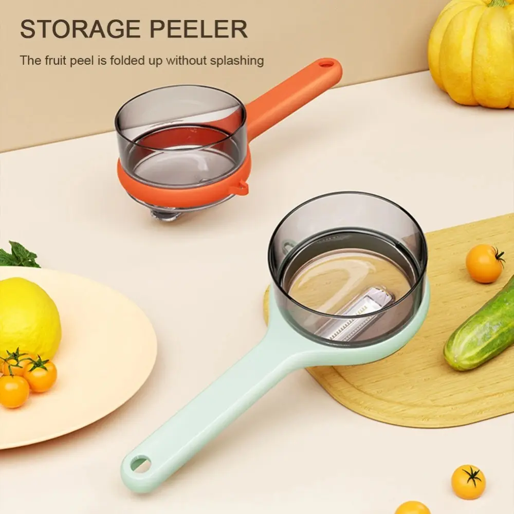 Multifunctional Peeler With Storage Box Manual Apple Peeling Cutter Portable Veggie Potatoes Peelers Kitchen Accessories
