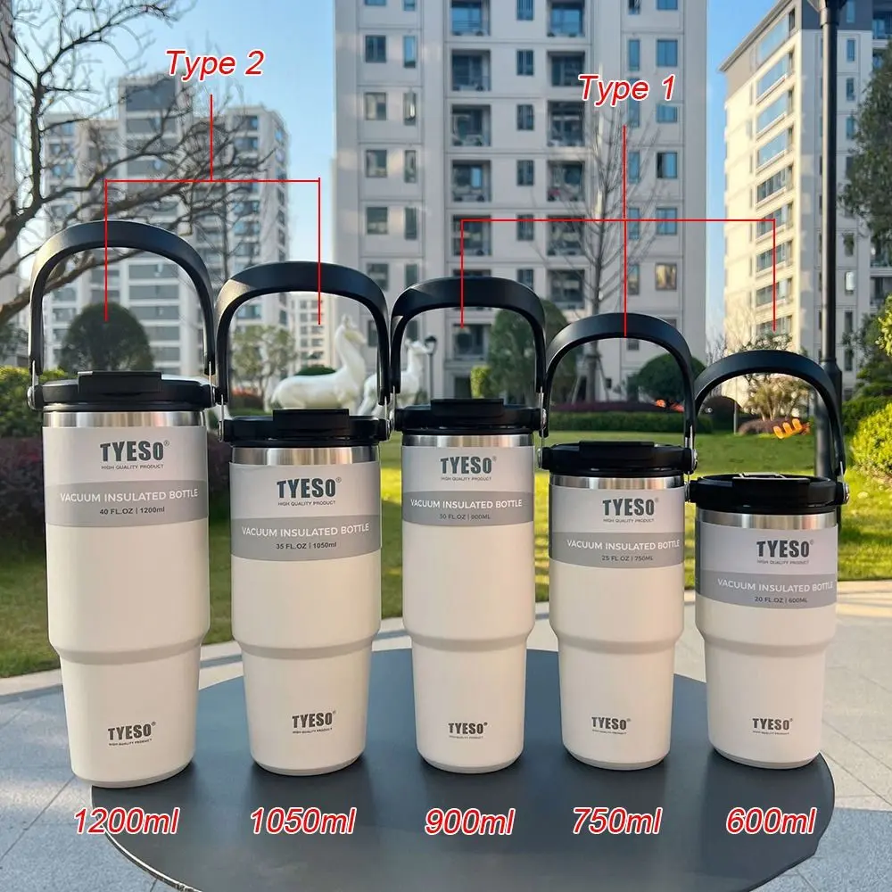 PVC Bottle Cover With Straw 600/750/900/1050/1200ml Cup Cap Universal Splash Spill Proof for Tyeso 600/750/900/1050/1200ml