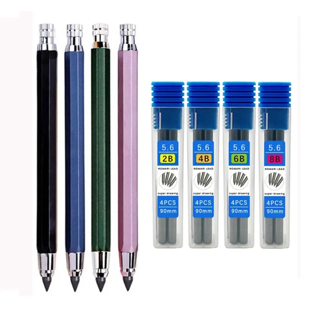 5.6mm Metal Sketch Comics Design Stationery Art Painting Drawing Tool Mechanical Pencil Automatic Pencil