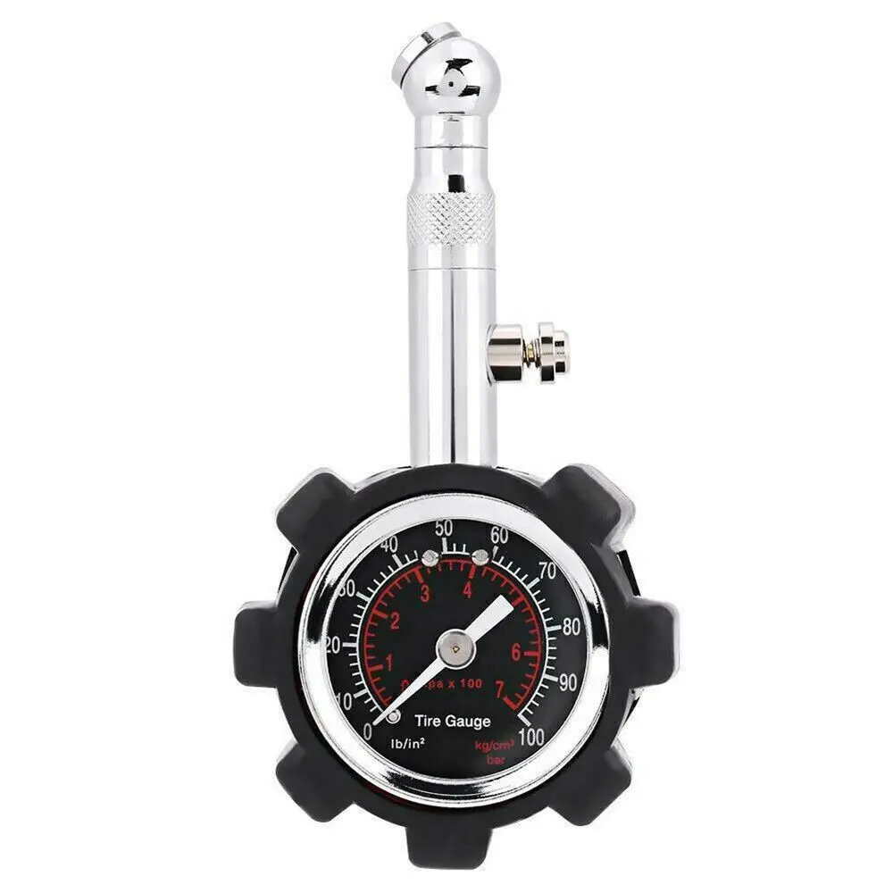 100 PSI Tire Pressure Gauge With Reset Function Heavy Duty Car Air Pressure Tyre Gauge Car Accessories