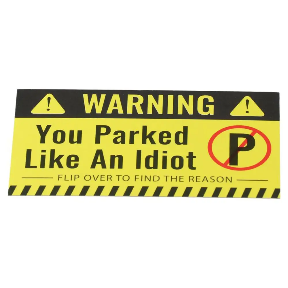 100 Pieces Bad Parking Cards,Bad Parking Stickers Funny Parking Violation Cards with Multi Violation Reasons