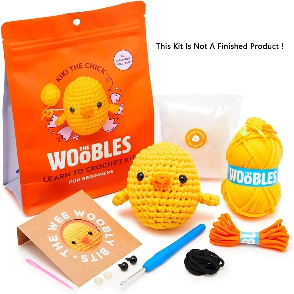 Beginner Crochet Kit with Crochet Hooks Yarn Set DIY Crochet Stuffed Animal Kits