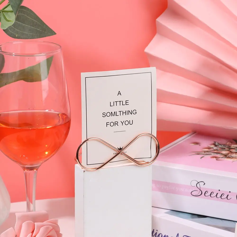 1PCS Romantic Fashion Wedding Supplies Desktop Decoration Paper Clamp Table Numbers Holder Photos Clips Clamps Stand Place Card