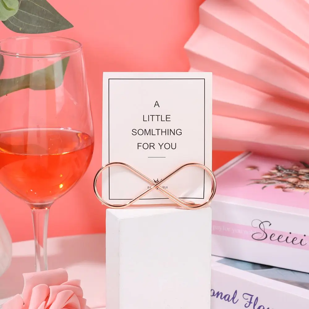 1PCS Romantic Fashion Wedding Supplies Desktop Decoration Paper Clamp Table Numbers Holder Photos Clips Clamps Stand Place Card