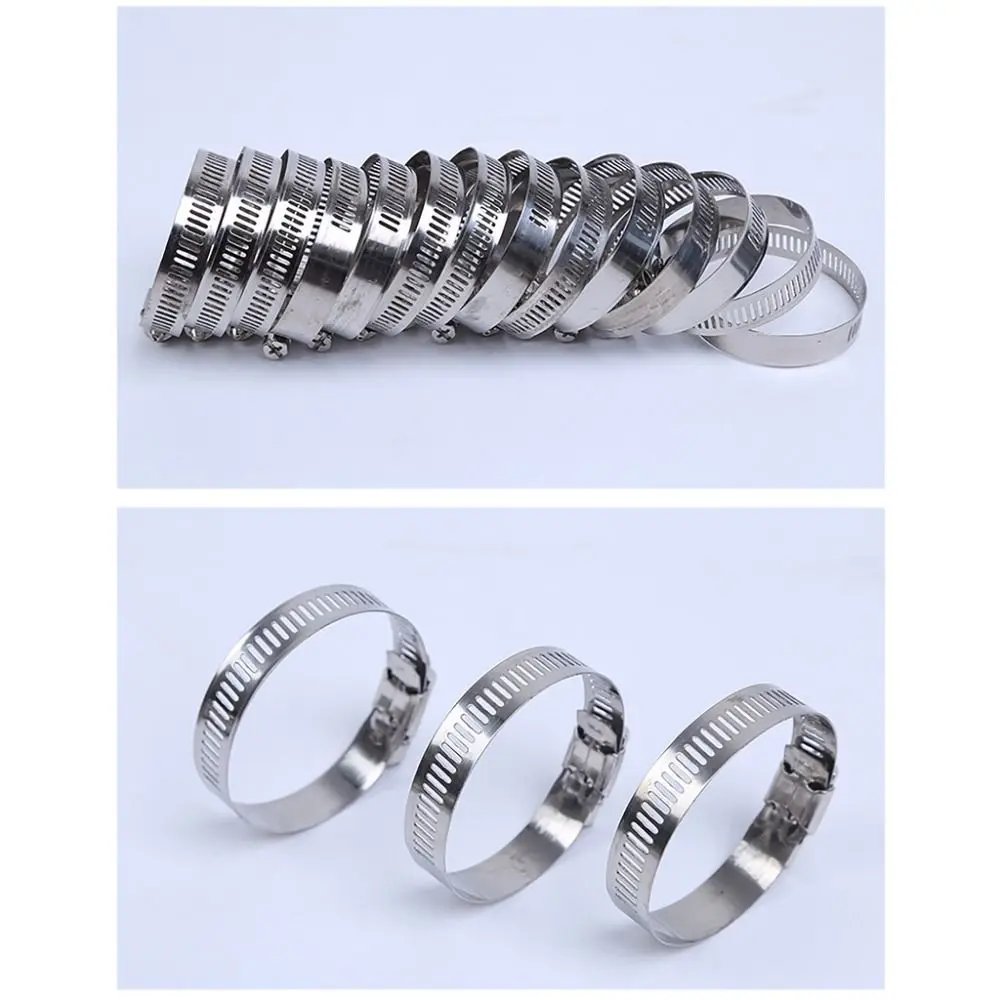 Aluminum hose connector with hose clamp, used for watering trees and agriculture