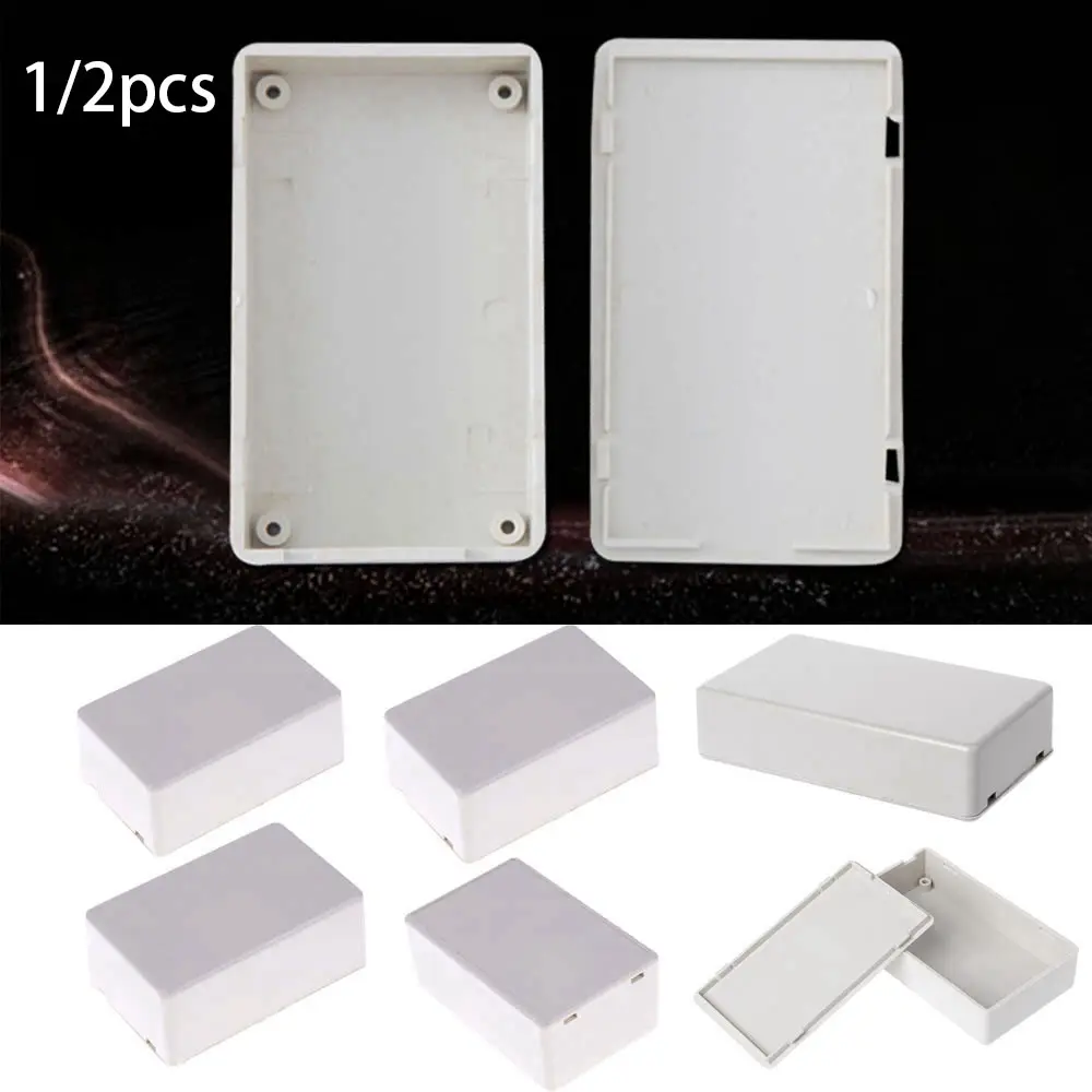 1/2pcs Plastic Waterproof White/Grey DIY Housing Instrument Case Plastic Electronic Project Box Electric Supplies