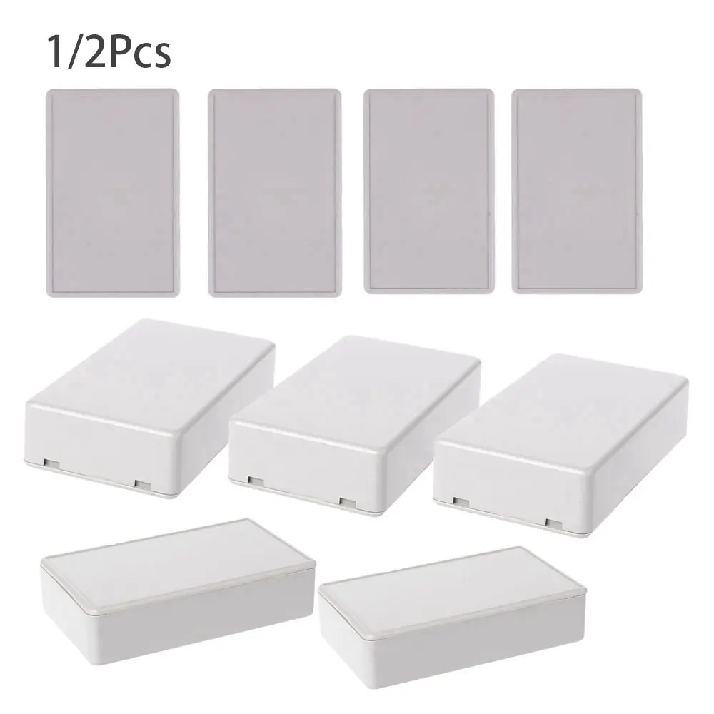 1/2pcs Plastic Waterproof White/Grey DIY Housing Instrument Case Plastic Electronic Project Box Electric Supplies