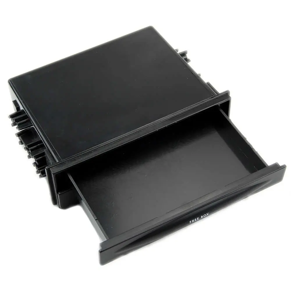 Universal Car Double Din Dash Trim Radio Pocket Kit Drink Cup Holder Storage Box