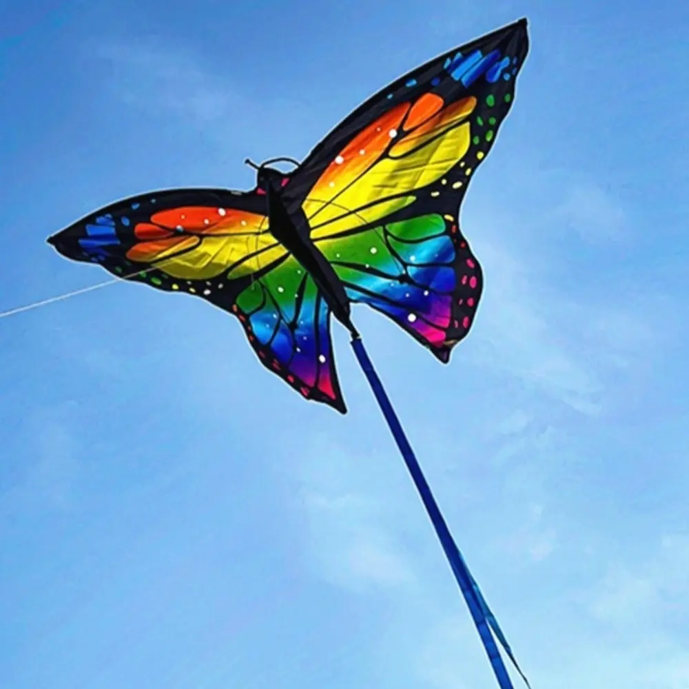 Colorful Butterfly Kite Steering Beautiful Butterfly 1.45m Kite Air Bounce with Kite Line Children's Kite Outdoor Sports