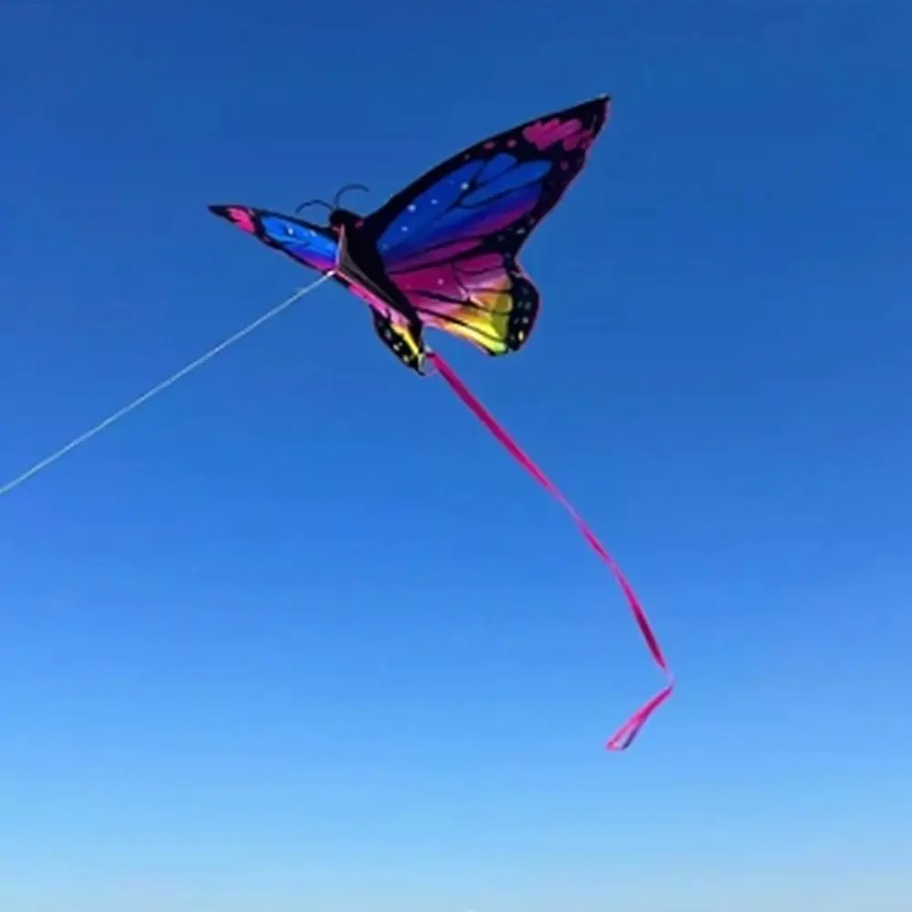 Colorful Butterfly Kite Steering Beautiful Butterfly 1.45m Kite Air Bounce with Kite Line Children's Kite Outdoor Sports