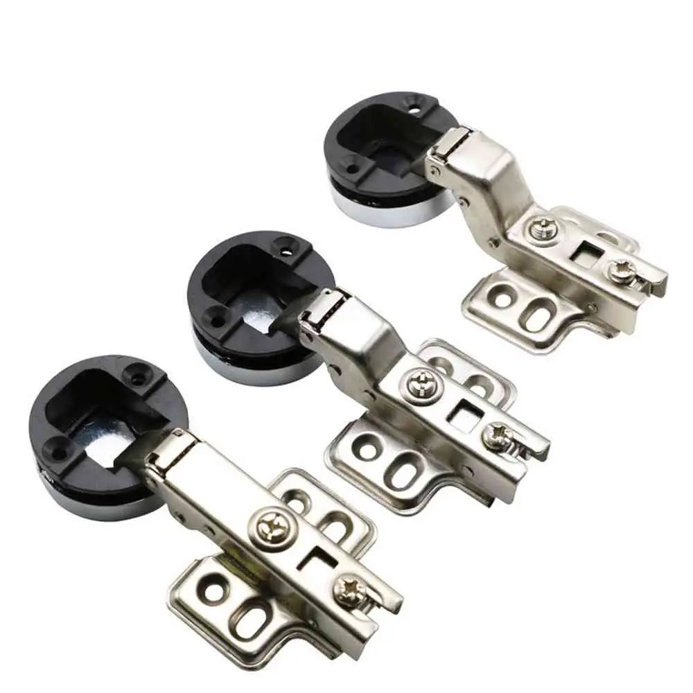 2Pcs Opening 26mm  Glass Door Hinge For Cabinet Door Display Wine Cabinet Door Damping Hinge Ordinary Hinge