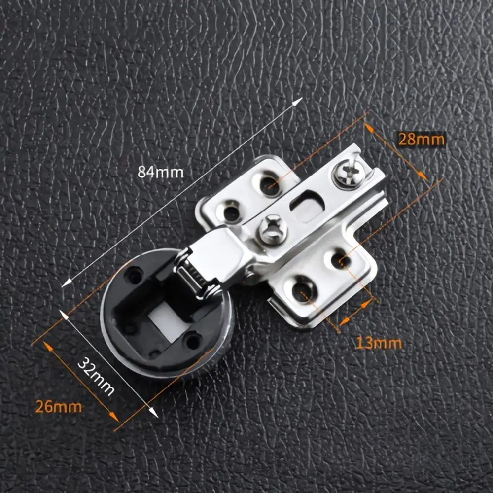 2Pcs Opening 26mm  Glass Door Hinge For Cabinet Door Display Wine Cabinet Door Damping Hinge Ordinary Hinge