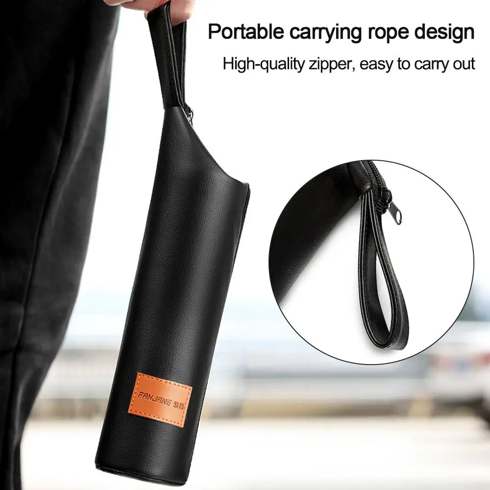 1Pcs Sport Water Bottle Leather Cover Case With Rope Portable Vacuum Glass Cup Sleeve Cup Pouch Sport Camping Accessorie