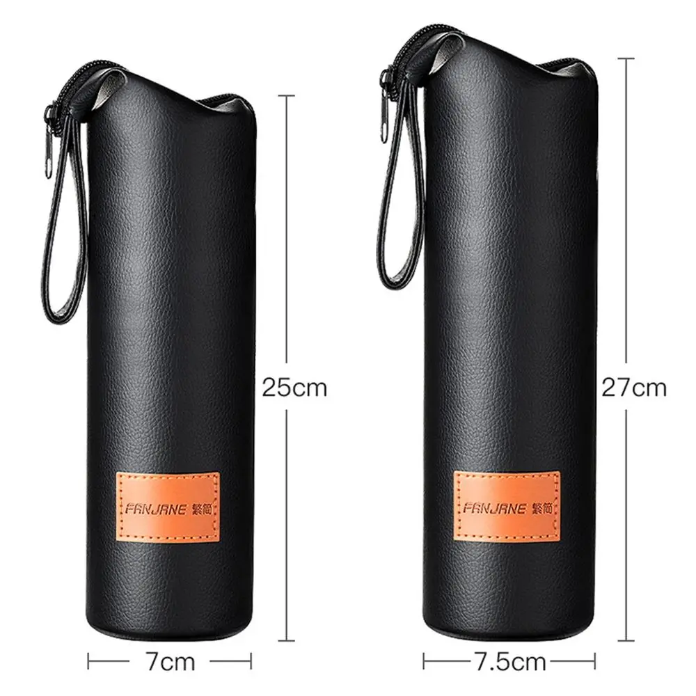1Pcs Sport Water Bottle Leather Cover Case With Rope Portable Vacuum Glass Cup Sleeve Cup Pouch Sport Camping Accessorie
