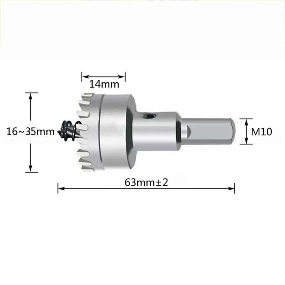 16~35mm TCT Hole Saw Drill Bit Carbide Tip Cutter Hole Opener For Stainless Steel Aluminum Alloy