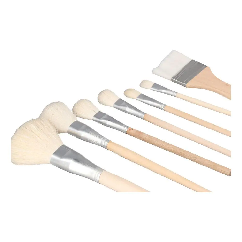 Goat Hair Mop Brush Goat Hair Paint Brush Set Wood Color Paint Brushes Versatile Blending Brush For Acrylic Painting