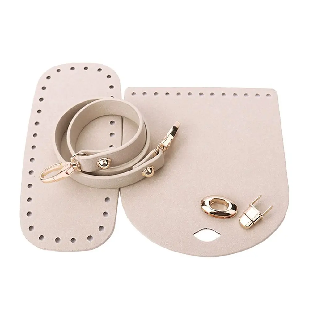 3pcs/Set Faux Leather Shoulder Bag Bottom Strap Handbag Shoulder Strap Woven Bag Set For Diy Handmade Bag Backpack Accessories