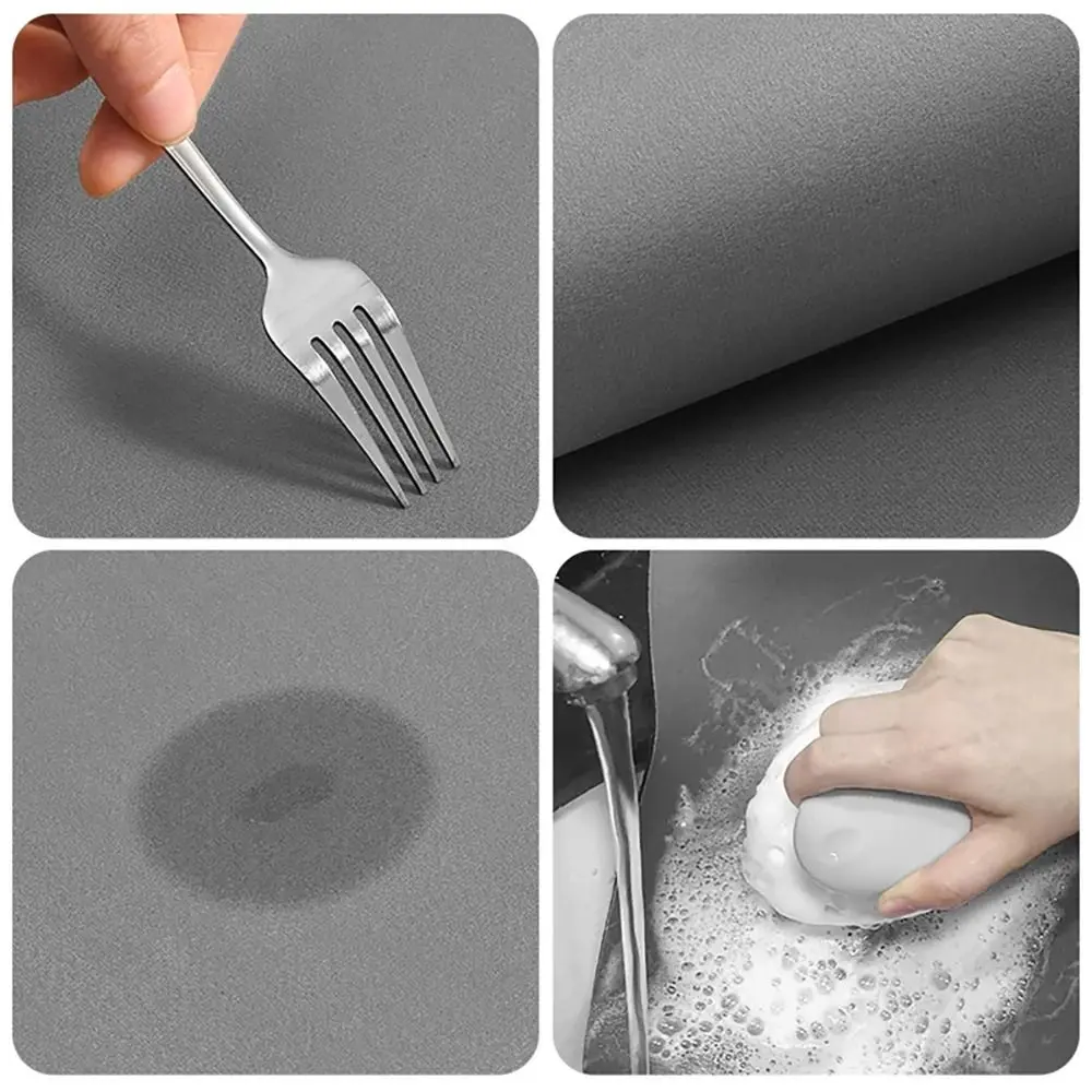 Reusable Dust Proof Washing Machine Cover Absorbent Quick Drying Slip Mat Solid Color Bathroom Decor Microwave Protecor Pad