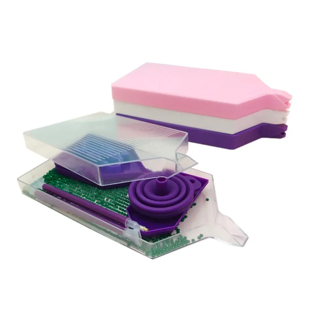 Large Capacity Diamond Painting Tray Plastic Drill Plate Nail Art Beading Plates Cross Stitch Embroidery Accessories