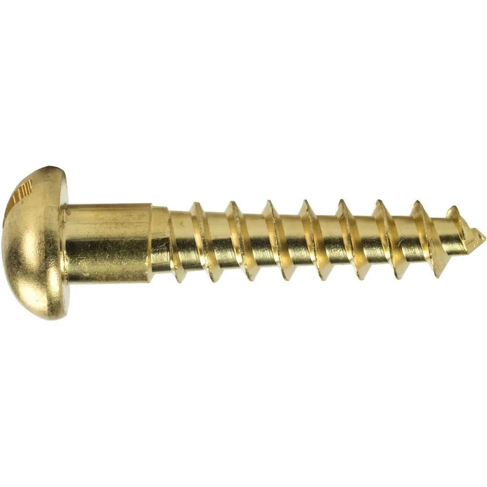 Solid Brass Round Head Wood Screws Slotted Drive Self Tapping Wood Working Tools Chipboard