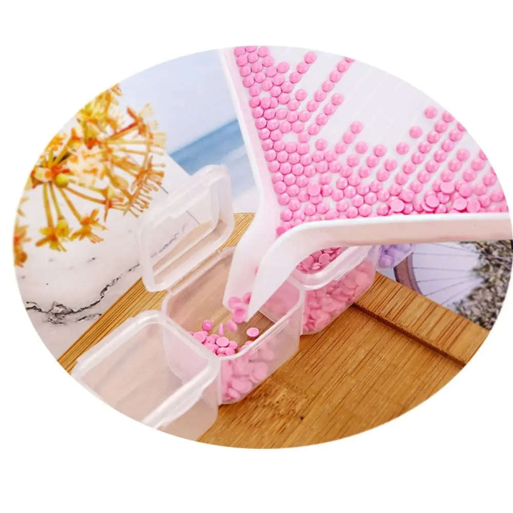 Large Capacity Diamond Painting Tray Plastic Drill Plate Nail Art Beading Plates Cross Stitch Embroidery Accessories