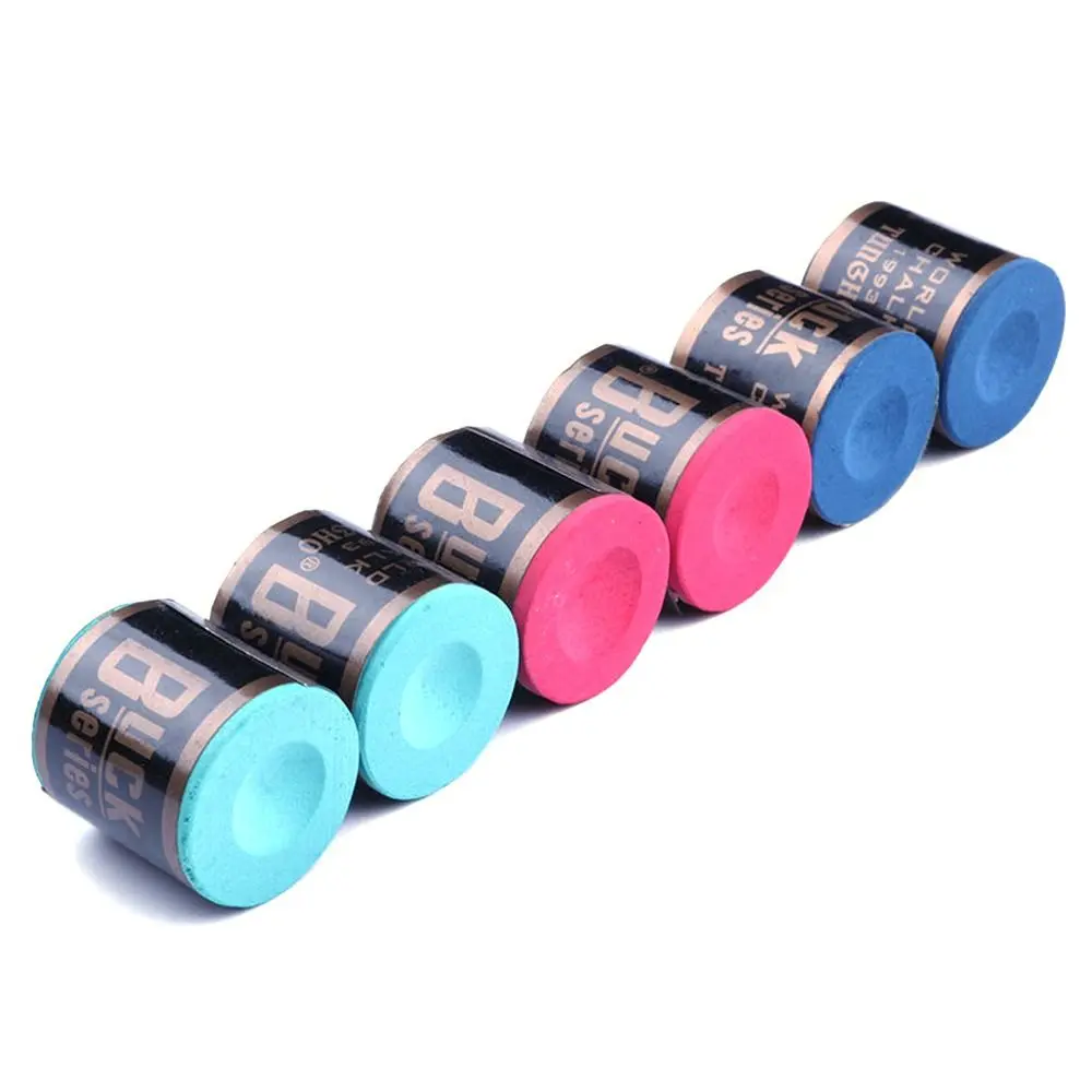 2PCS/Set No-slip Billiard Chalks Pool Cue Stick Chalk Snooker Easy Powder Billiard Chalk Pool Accessories Blue Green Red