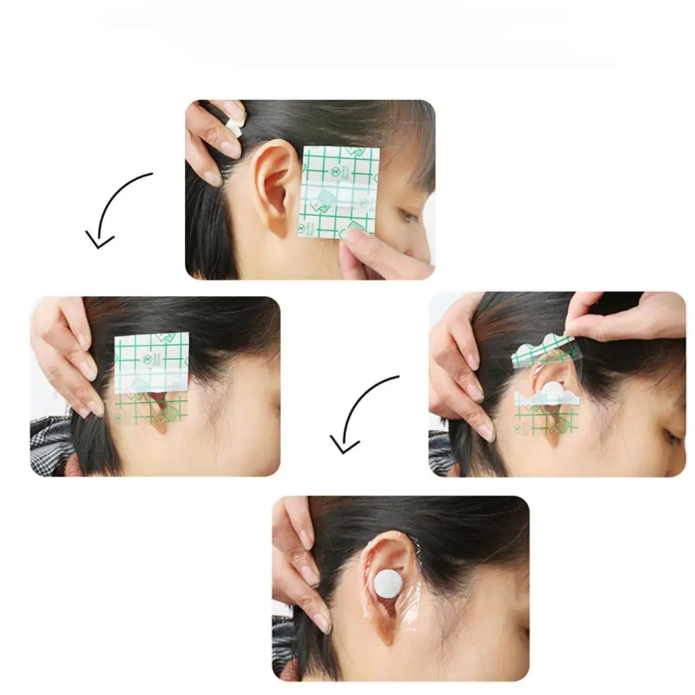 20/60pcs Upgraded Plastic Waterproof Ear Protector Swimming Cover Caps Salon Hairdressing Dye Shield Protection Shower Cap Tool
