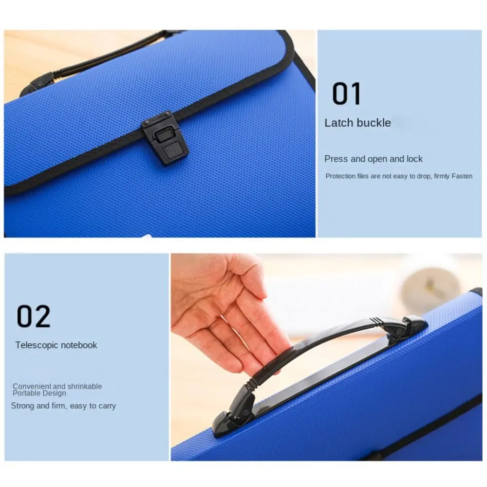 A4 Expanding File Accordion Folder Portable PP Large Capacity Office School Organizer Case 13 Pockets Organ Bag Holder