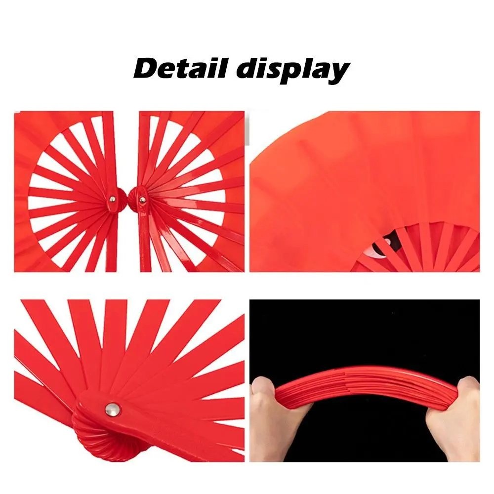 28/34cm Chinoiserie Gift Chinese Tai Chi Kung Fu Fan Yoga Fan Plastic Bone Fan Folding Stage Fan