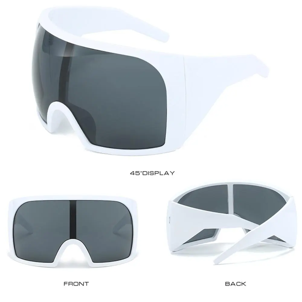 Oversized Punk One-piece Sunglasses Goggle New Women Men Luxury Sun Glasses Female Surround Shades 2000'S Eyewear