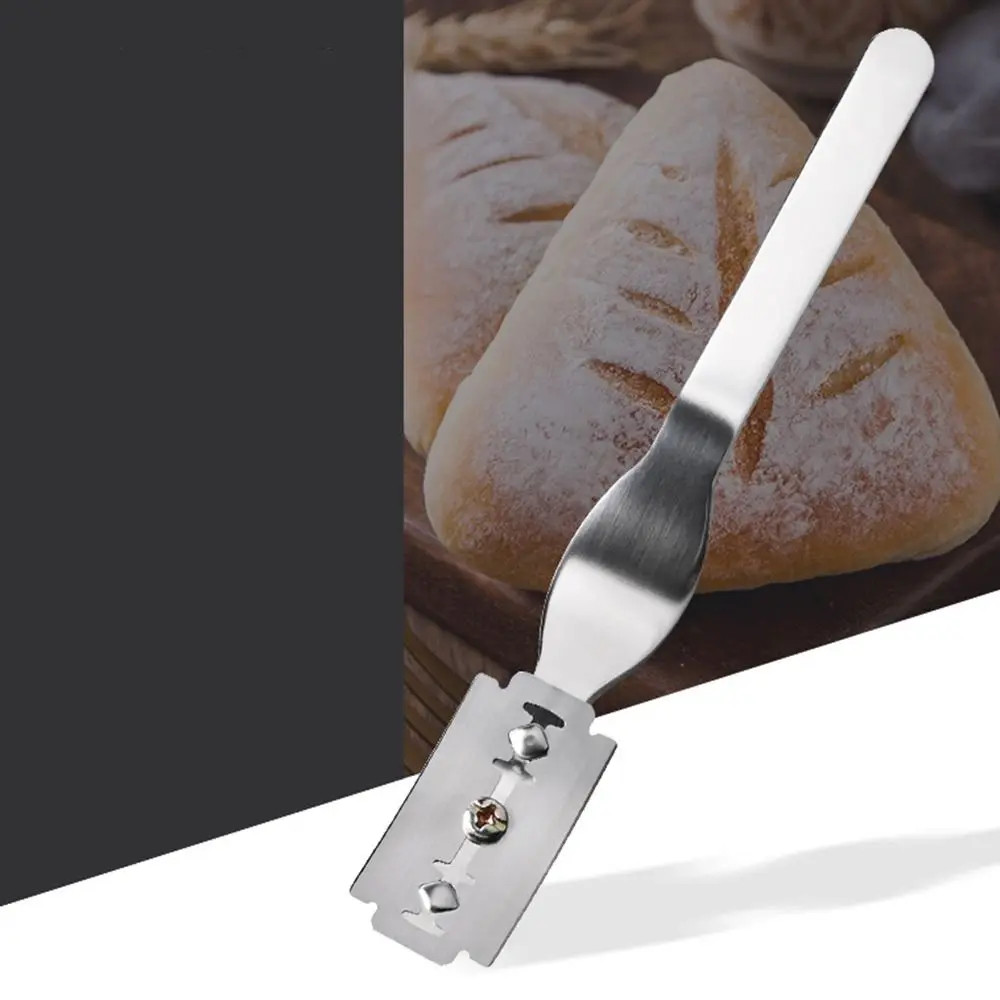 Bread Lame Cutter with Leather Bag 5 Blades French Bread Scorer Dough Scoring Tools Slashing Tool for Sourdough Bread Bakers