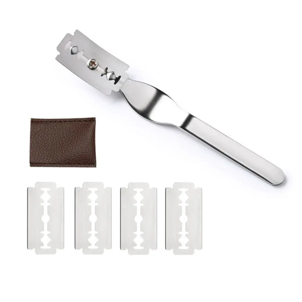 Bread Lame Cutter with Leather Bag 5 Blades French Bread Scorer Dough Scoring Tools Slashing Tool for Sourdough Bread Bakers