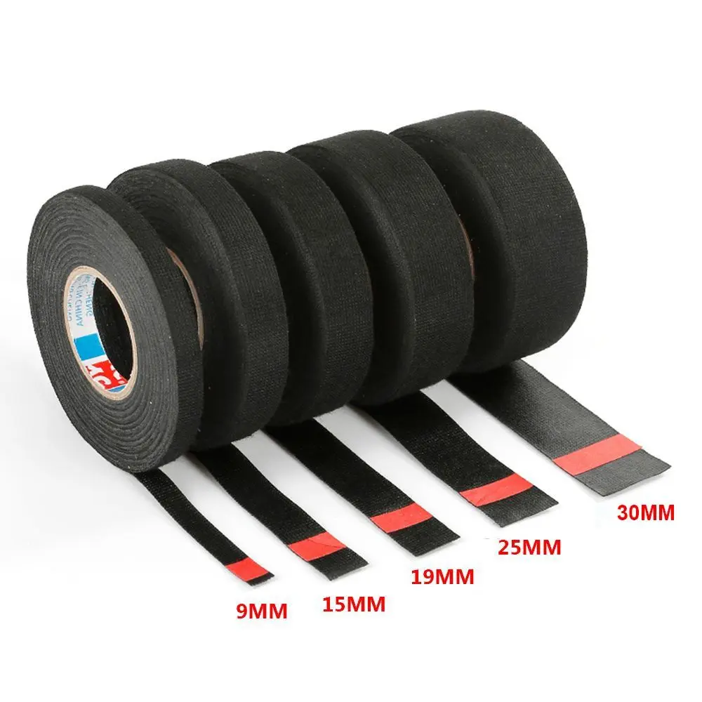 10/15/20M Wire Harness Tape Cloth Fabric Adhesive Heat-resistant Loom Wrapping Tape for Automotive Electrical Insulation Cable