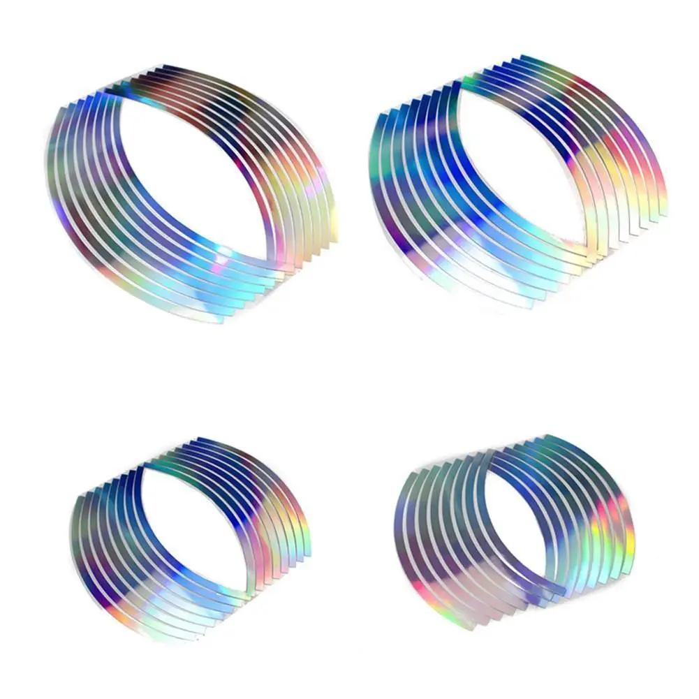 10/12/14/18" Laser Wheel Rim Tape For Motorcycle & Car Reflective Body Sticker