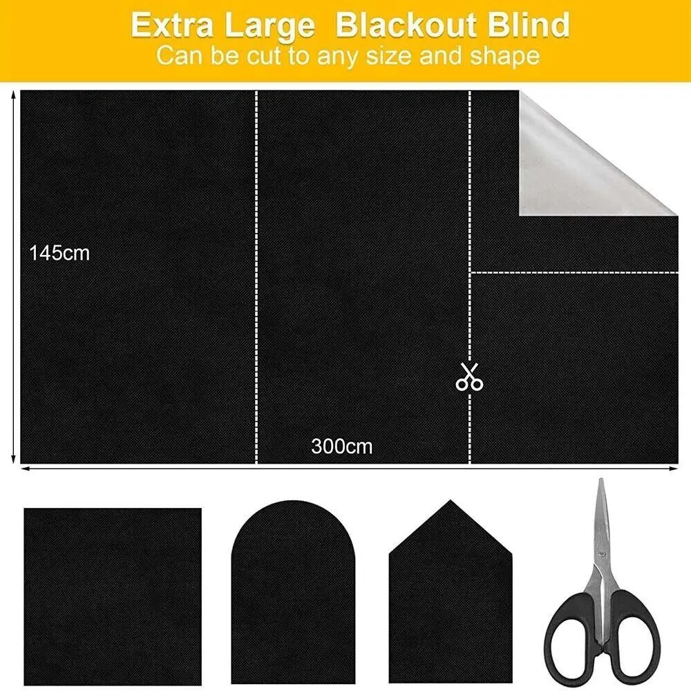 1/2/3 meter Adjustable UV Block Temporary Curtain Bedroom Nursery Window Shade Curtain Blackout Blind Travel Window Cover