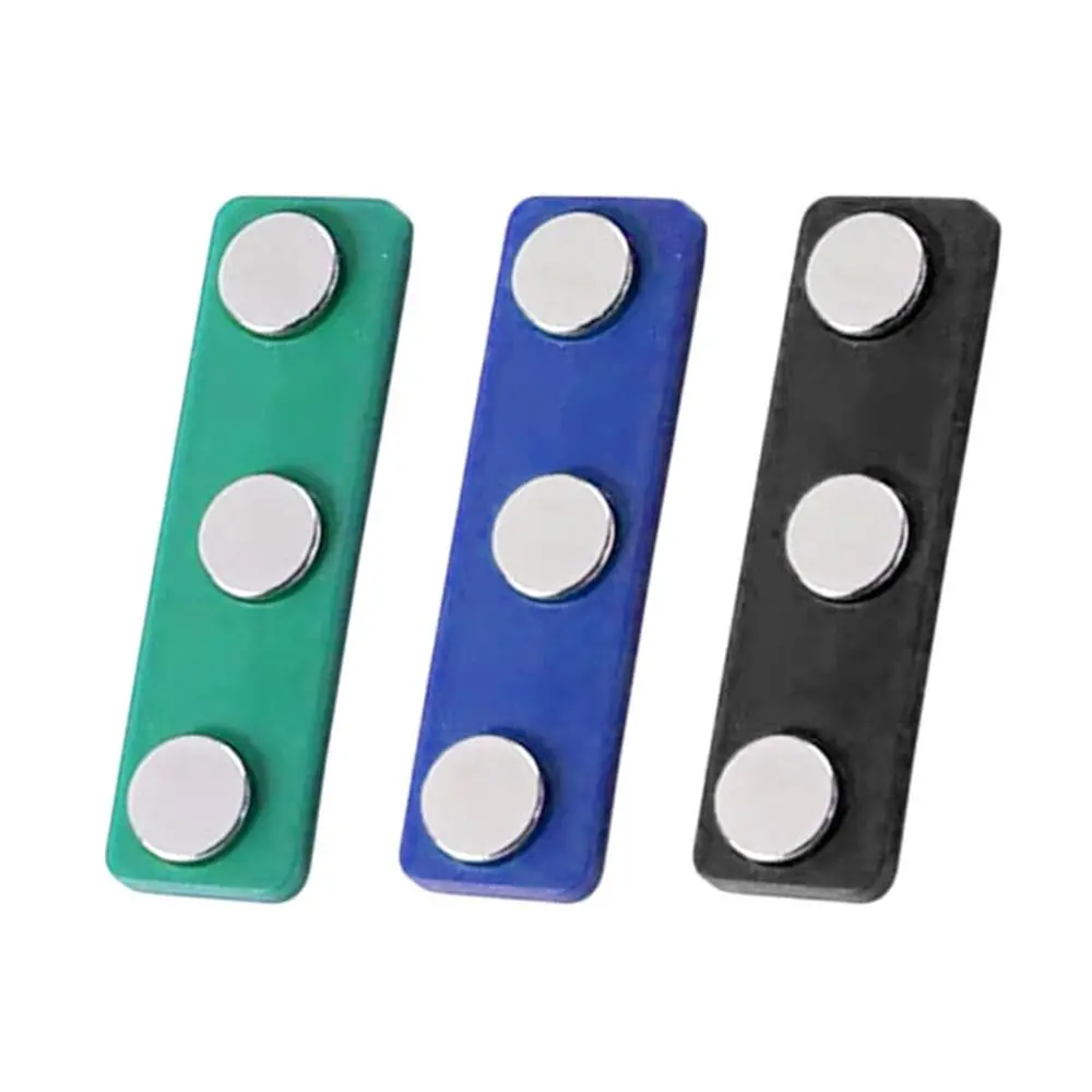 10pcs Badge Magnets Magnetic Name Badge Holders Name Tag Magnet Backs with 3 Magnets