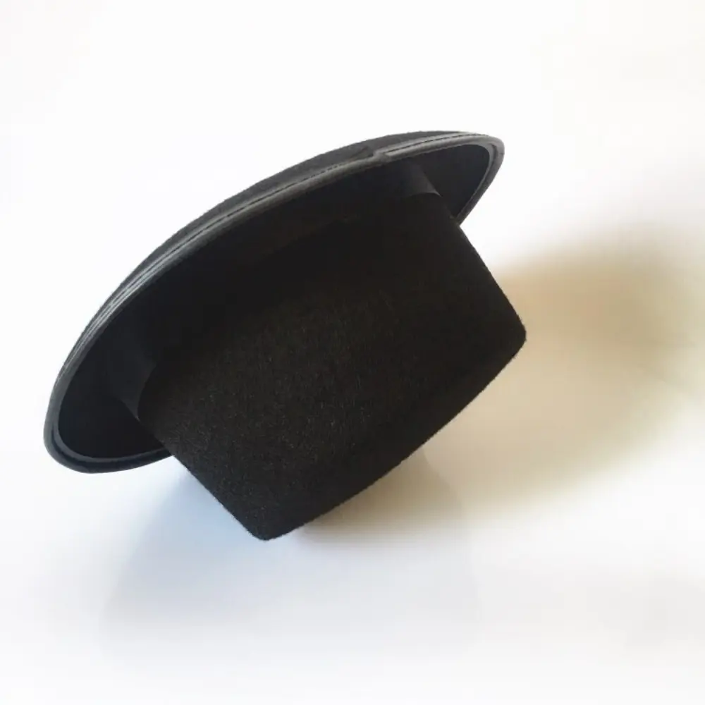 Collapsible Deluxe Black Top Hat Kids Adult Magician Hat Jazz Hat Stage Performances Fashion Party Costume Gentleman Hat
