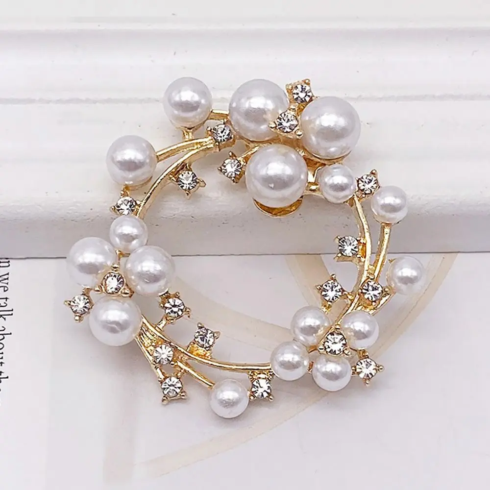 1Pair Pearl Rhinestone Bridal Shoes Flower Classic Temperament DIY Shoe Buckle Shoe Accessories High Heels Jewelry
