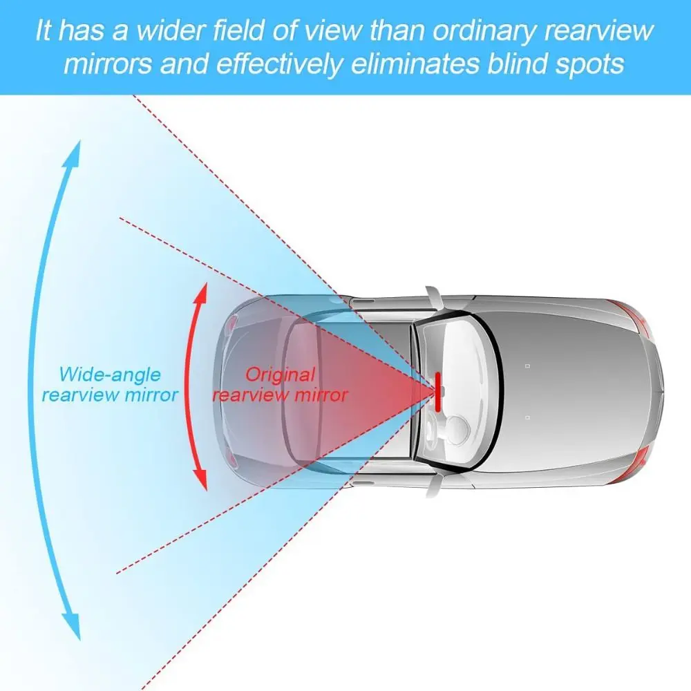 Universal Anti glare Wide Angle Convex Rearview Mirror Car Interior Rear View Child Seat Blue Sun Visor Goggle Safety