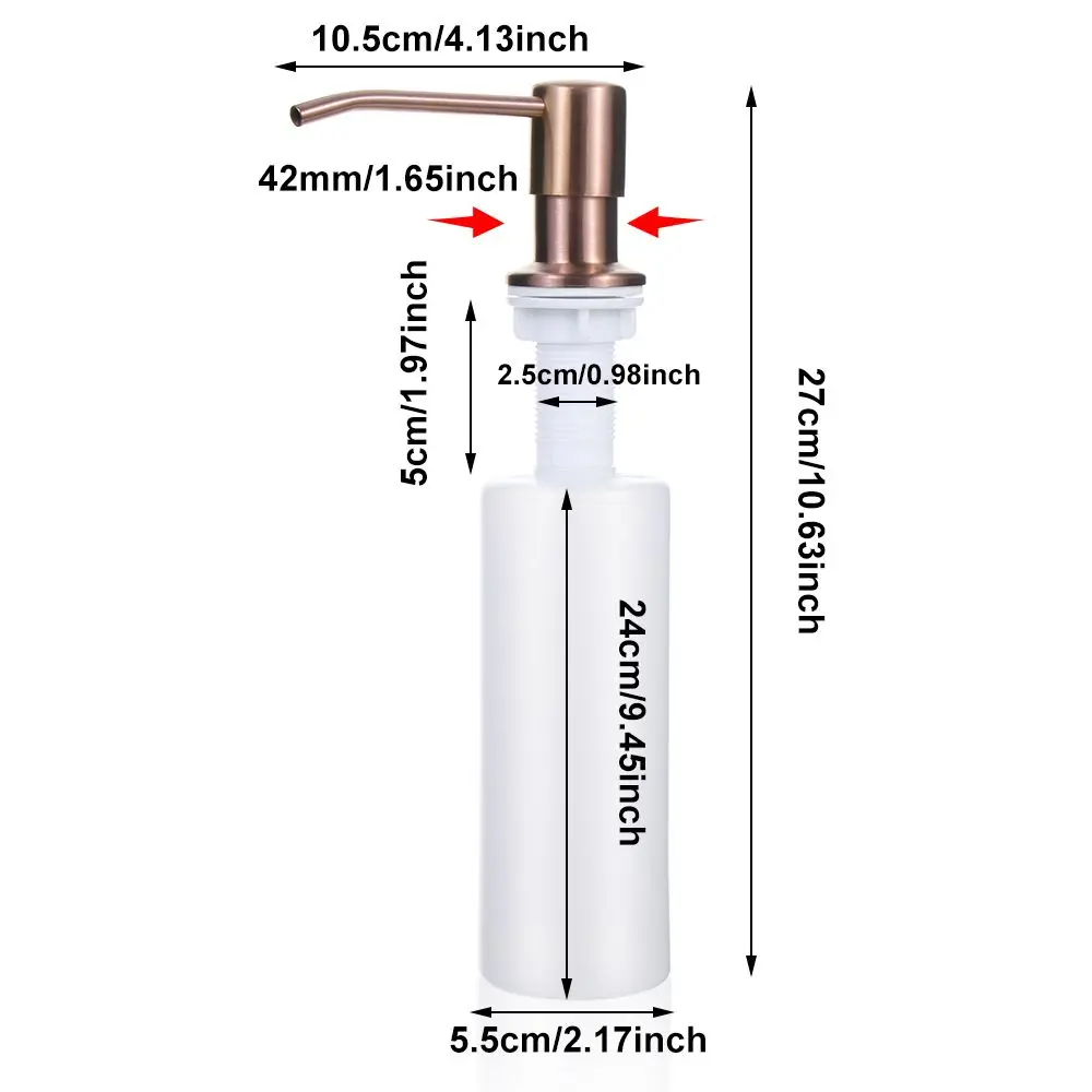 Kitchen Sink Soap Dispenser Detergent Liquid Hand Wash Dispenser Pump Bathroom Accessories Countertop Lotion Storage Bottle