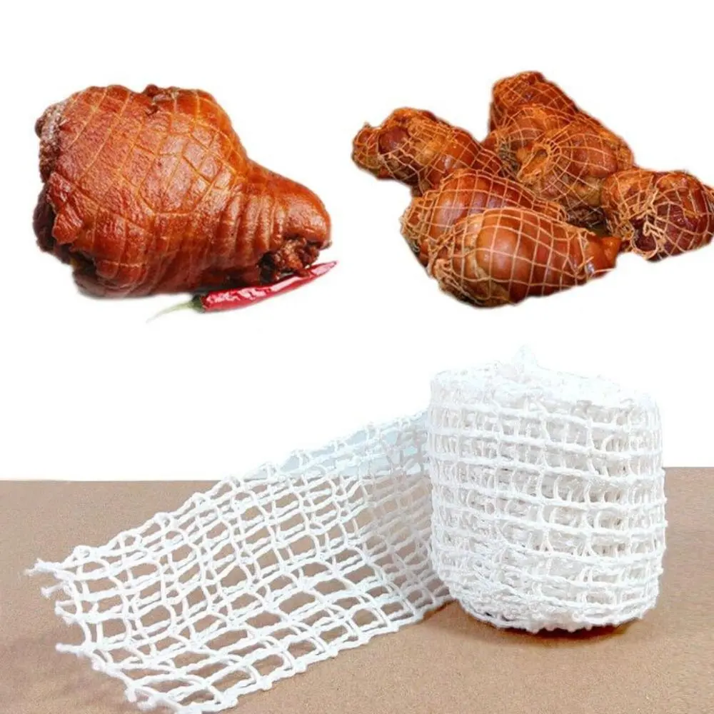 1/2/3/5M Sausage Net Hot Dog Meat Mesh Net Butcher's String Roll Packaging Tool Cooked Ham Elbow Nets Kitchen Accessories