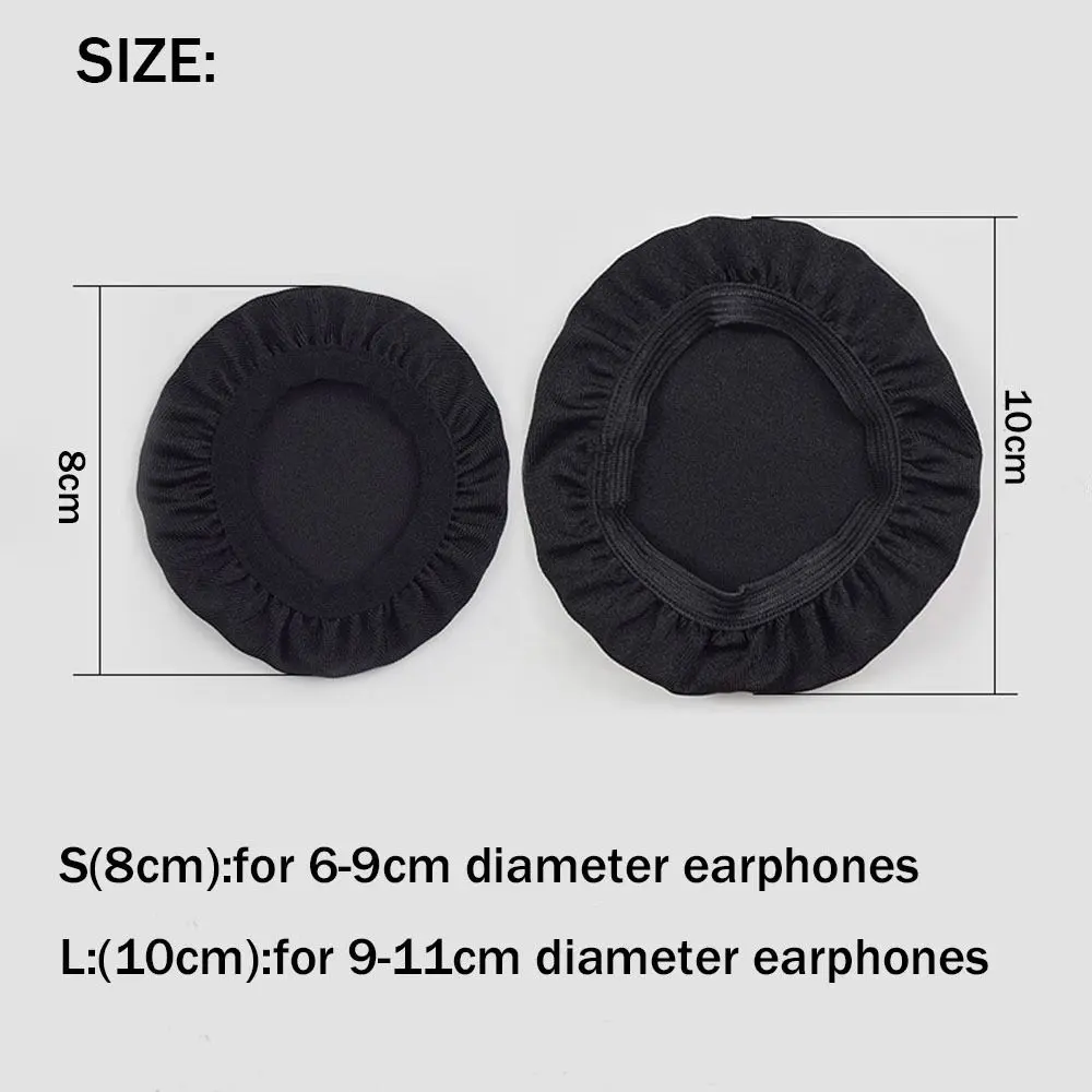 4 Pairs Elastic Lycra Earpad Covers Headphone Covers Stretchable and Washable Sanitary Earcup Protectors