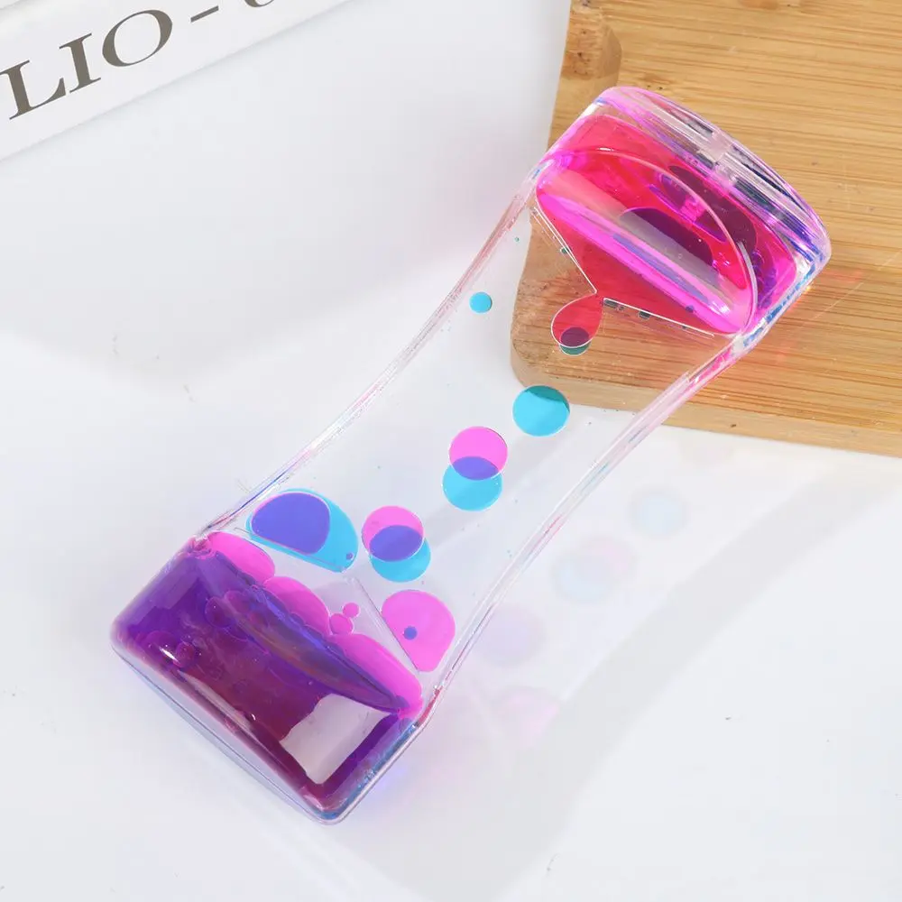 Double Color Oil Leak Hourglass Toys  Liquid Timer Dynamic Oil Drop Beautiful Waist Crafts Ornaments Home Decoration Gifts