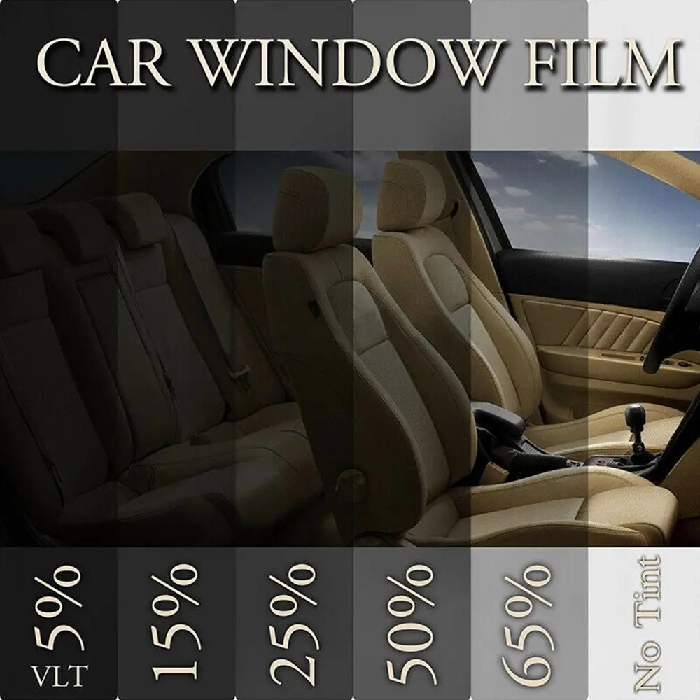 100x50cm 5% VLT Car Window Tint Professional Dark Smoke Black Film Uncut