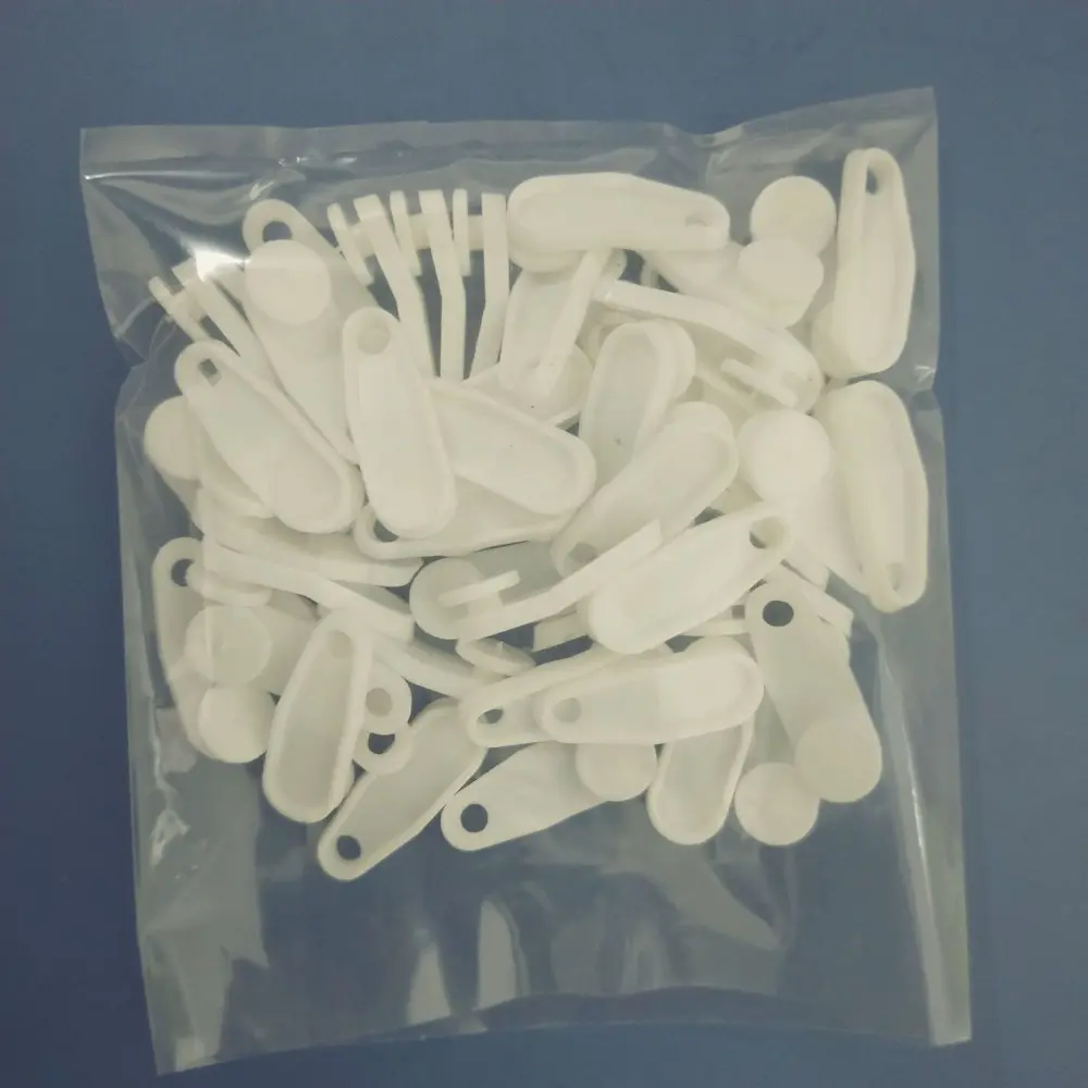 50 Pcs White Curtain Track Clips Easy To Use Durable Multifunction Curtain Accessories Plastic Curtain Track Hooks Bedroom
